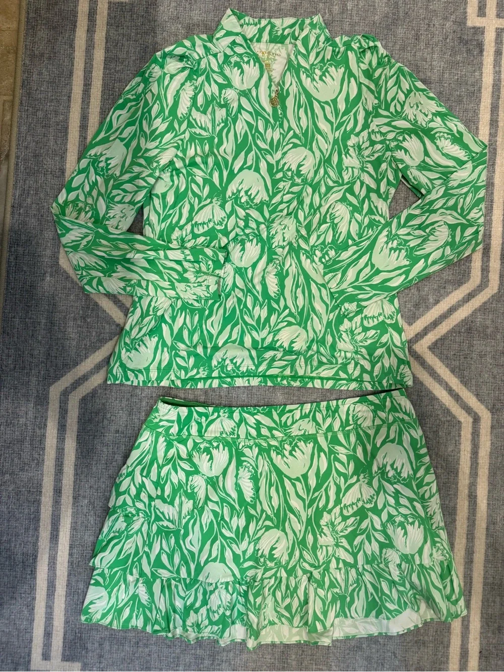 Lilly Pulitzer Luxletic Tulip to Tango Cascadia Skort Set NWOT